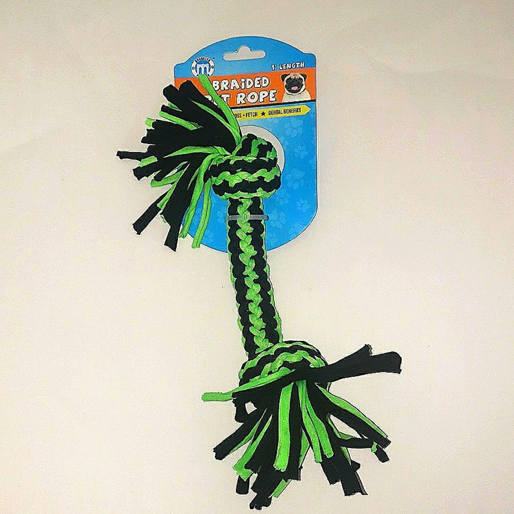 Braided pet chew rope toy